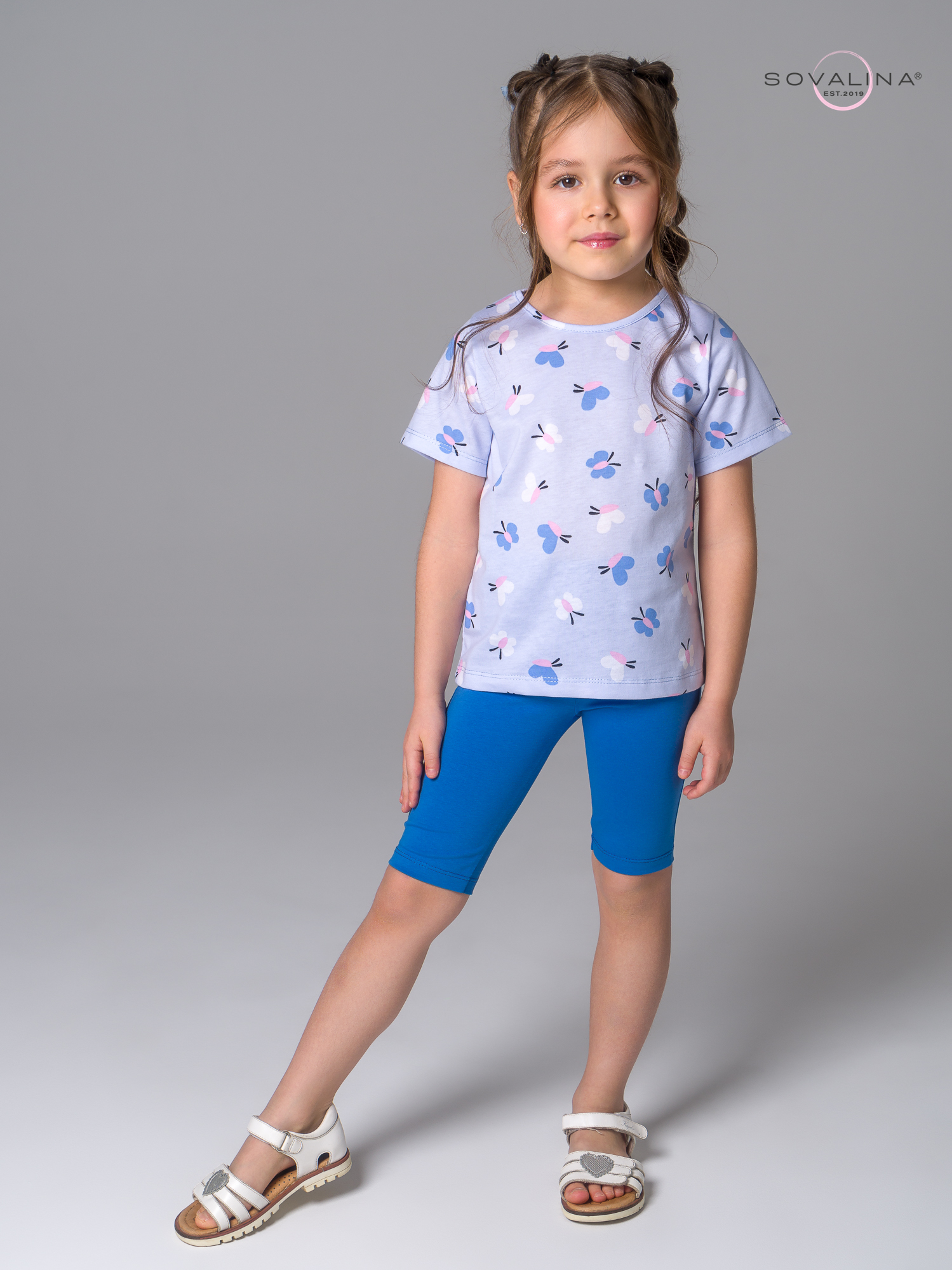 Костюм Актив синие бабочки-голубой