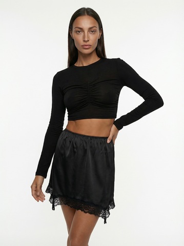 Юбка мини NUDE | Черный