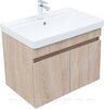 Aquanet 345357 Тумба с раковиной Оптима 70 цв. дуб светлый (345357)