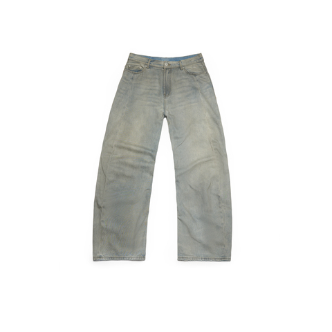 Джинсы Nothomme Monterest Limited Edition Vintage Washed and Distressed Curved Blade Jeans "Dirty Blue"