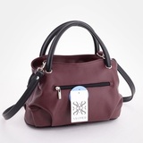 Сумка Саломея 278 наппа бордо + черный