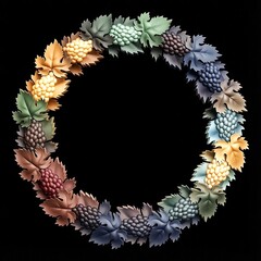 Силиконовый молд рамка Виноградная лоза большая