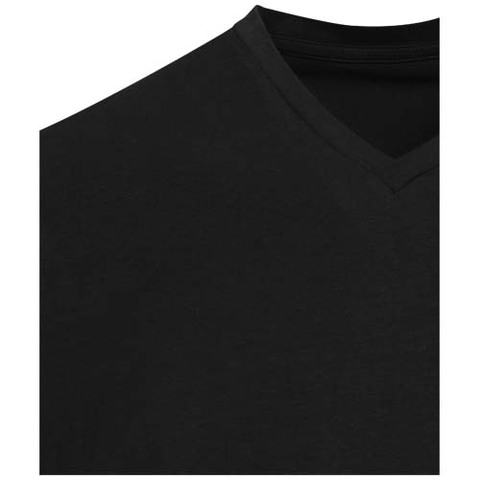 Футболка унисекс Balfour плотностью 200 г/м² с коротким рукавом и V-образным вырезом, изготовленная из органических материало