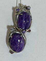 Муссон (серьги из серебра)