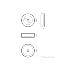 Умывальник накладной Best 40 SLIM