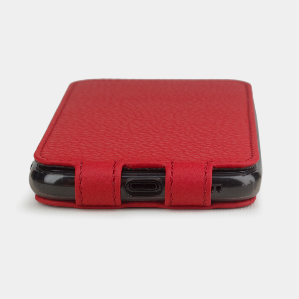 Чехол для iPhone 11 Pro Max из натуральной кожи теленка, красного цвета