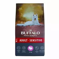 Mr.Buffalo ADULT M/L SENSITIVE Сухой корм д/собак средних и крупных пород (индейка) 14кг