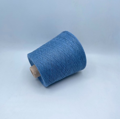 Бобинная пряжа (пр.Италия), 1500м/100 гр. 80%шерсть, 20%полиамид, цвет-Светлый деним, меланж,арт-31799
