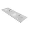 BelBagno KEP-140-2-MNO Столешница из керамогранита с двумя отверстиями под раковину и с двумя отверстиями под смеситель 1404x462 KEP-140-2-MNO Marmo Nero Opaco