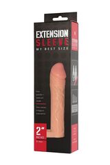 Телесная насадка-удлинитель Extension sleeve с подхватом - 17 см. - 