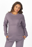 Утепленный спортивный костюм для беременных и кормящих 15069 лаванда