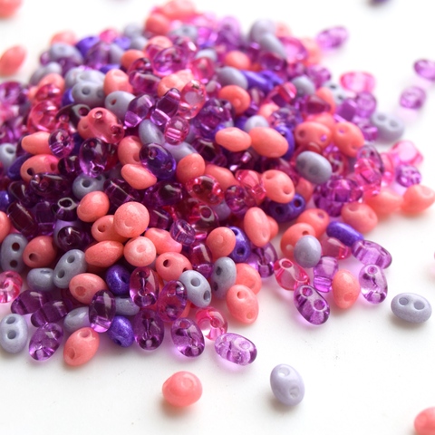 Бисер Twin Микс №34 фиолетово-розовый