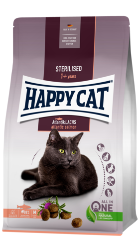 Сухой корм для стерилизованных кошек Happy Cat Эдалт Стерилайзд Атлантический Лосось