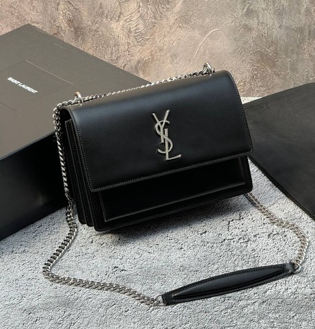 Сумка Saint Laurent Sunset Monogram Medium черный