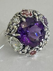 Эвридика аметист (кольцо из серебра)