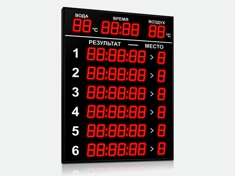 Табло для плавания Импульс 710-D10x8-L6xD10x7-T-T2