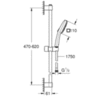 Grohe 27786003 Tempesta 110 Cube Душевой гарнитур, лейка 3 режима, штанга 600 мм, 13,5 л/мин