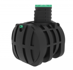 Септик переливной Мультпласт Термит Профи+ 5,5 S 5500 л. горизонтальный / 2200 л. в сутки / 12 чел. / самотечный сброс (2100x1970x2590см;237кг;черный) - арт.555461