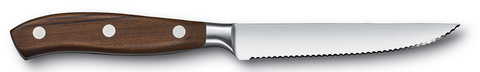 Нож кухонный Victorinox Grand Maitre (7.7200.12WG) кованый для стейка лезв.120мм серрейт. заточка дерево подар.коробка