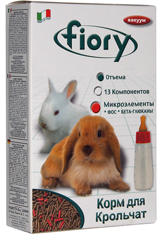 FIORY корм для крольчат Puppypellet гранулированный 850 г