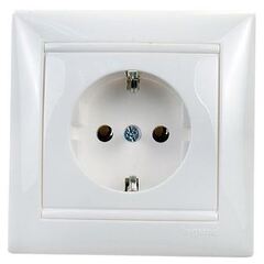 Розетка 1-ая с/з крем Legrand Valena