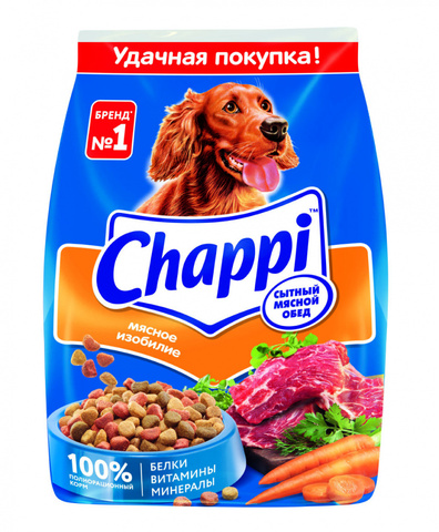 Chappi Сытный мясной обед МЯСНОЕ ИЗОБИЛИЕ, сухой (600 г)