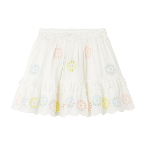 Юбка Stella McCartney Kids White Embroidery