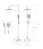 Cezares STYLUS-CD-BORO STYLUS-CD-BORO Душевая стойка со смесителем, брашированное золото