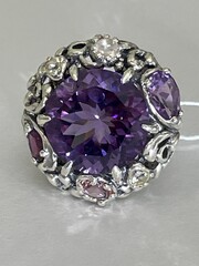 Эвридика аметист (кольцо из серебра)