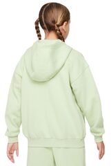 Детская теннисная толстовка Nike Sportswear Club Fleece Oversized Full Zip Hoodie - honeydew/white