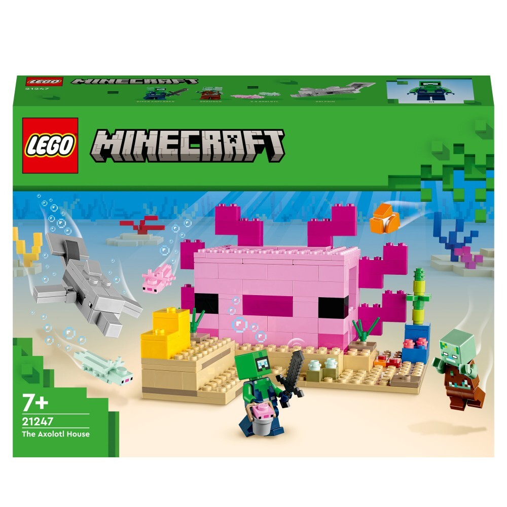 LEGO Minecraft — Дом Аксолотля 21247 / артикул 21247 / GTIN 5702017415826 –  купить за 3 080 ₽ | Yomamaz (Ёмамаз) - европейский супермаркет. Доставка  оригинальных товаров из Европы