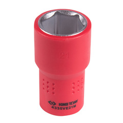 KING TONY (4335VE21M) Головка торцевая диэлектрическая шестигранная 1/2", 21 мм