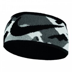 Повязка на голову Nike Seamless Knit Headband Reversible - black/smoke grey/lt smoke grey