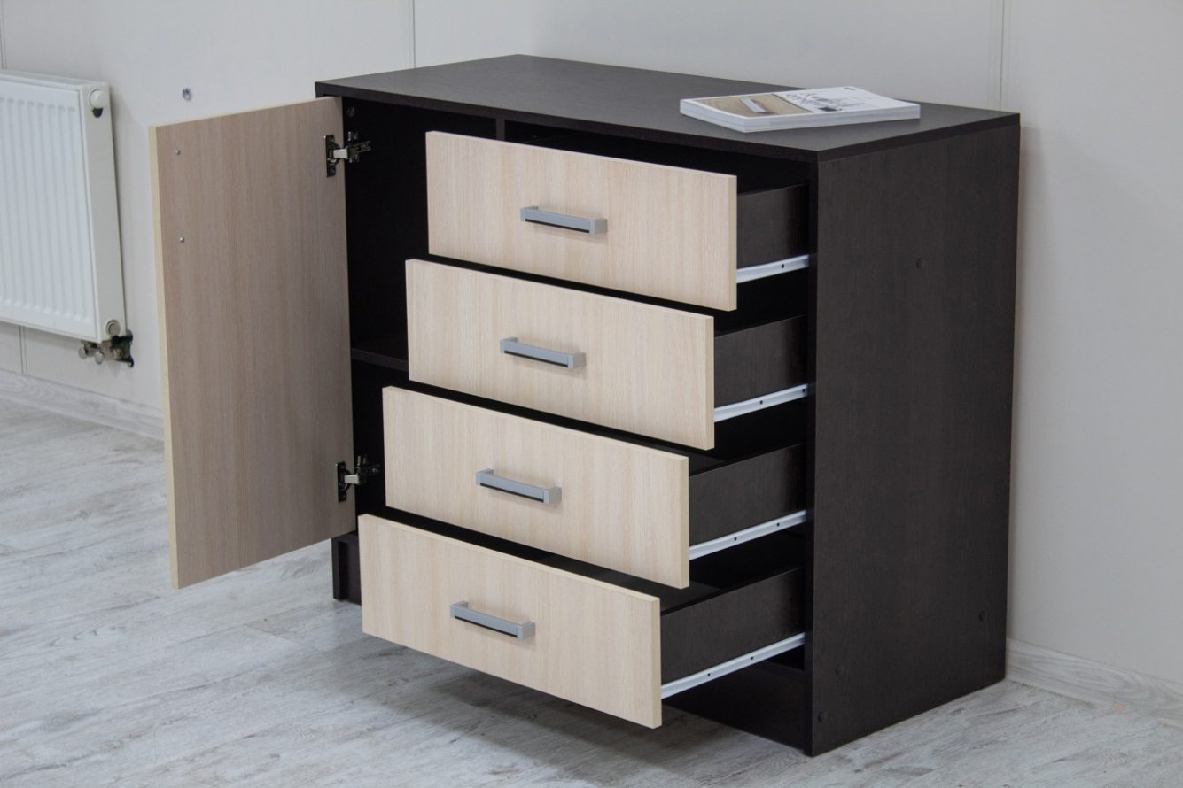 комод катрин 5 венге дуб молочный