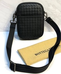 Сумка мессенджер Bottega Venetta, чёрный