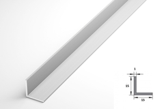 Профиль уголок Лука 15*15*1 Уп 04.2000.501л серебро
