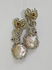 Кокетка (серьги из серебра)