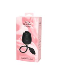 Черный клиторальный стимулятор Dark Blushing Rose - 