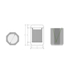 Decor Walther 0931481 Decor Walther Kristall BMD Баночка универсальная 9x9x14см, с крышкой, хрустальное стекло, цвет: янтарь