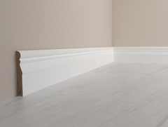 Плинтус МДФ ламинированный Лука Пл 100-6МДФ.2400.24016 белый 16x100х2400 мм