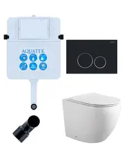 Aquatek SET BW Aquatek ЕВРОПА-020 3в1 SET BW Aquatek ЕВРОПА (смывной бачок Aquatek INS-0000019+кнопка KDI-0000020+унитаз ЕВРОПА AQ1902-00 с тонким сиденьем soft-close) фото
