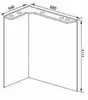 Aquanet 158820 Компл.2 - Зеркало Корнер 88 L угл. + карниз (158820)
