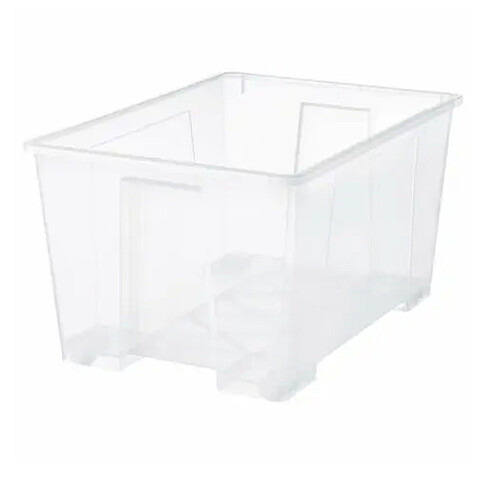 Контейнер с крышкой прозрачный 130 л