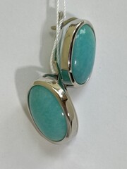 Овал Б (серьги из серебра)