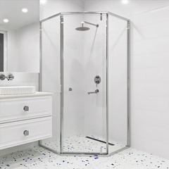 RGW 350608899-11 Душевой уголок 90*90*195 RGW HO-088 Трапеция/Хром/Прозрачное/8 мм (2 уп.) фото