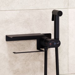 RGW 581408221-04 Гигиенический душ со смесителем RGW SP-221-B Черный (Смеситель/шланг/гигиенический душ/) фото