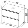 Allen Brau 1.34004.AM 1.34004.AM ACTIVITY Тумба 80, антрацит матовый/черный браш (307931)