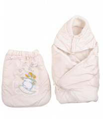 Конверт-трансформер "КОКОН" меховой (голубой)