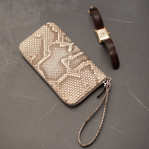 Кошелек Marquise из кожи питона и козы, натурального цвета