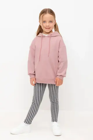 бриджи  для девочки  КР 4074/серая клетка на белом к519